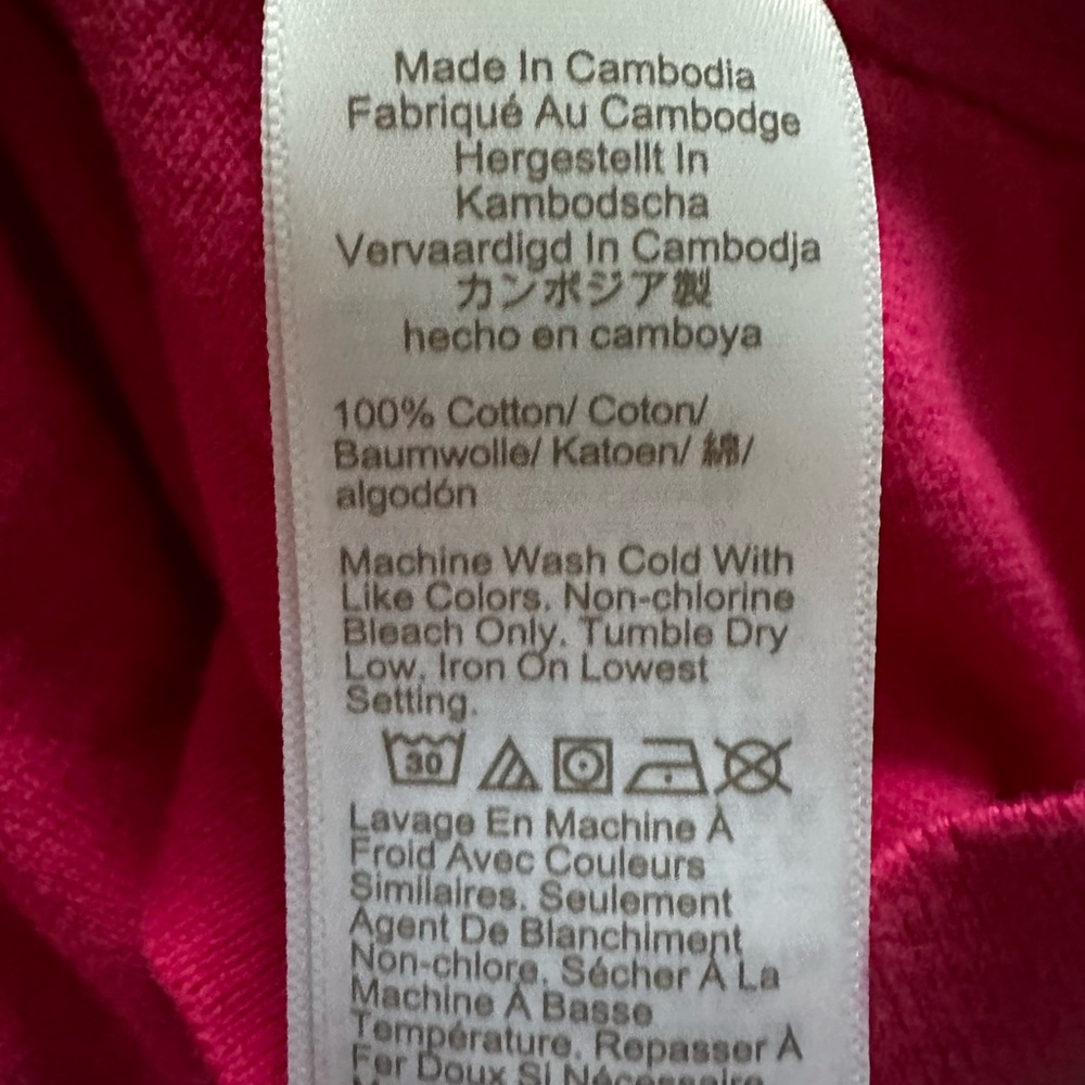 J.Crew Bright Pink Classic 100% Cotton Button-Up Cardigan, Size L - Picture 7 of 7